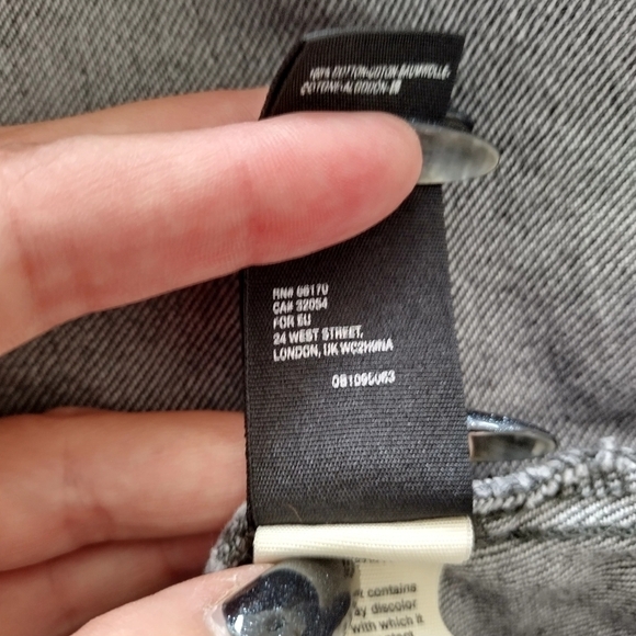 Free People We the Free Side Car Denim Mini Skirt Sanded Black sz 30 - Picture 8 of 9